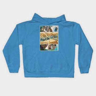 Greetings from Cinque Terre in Liguria Vintage style retro souvenir Kids Hoodie